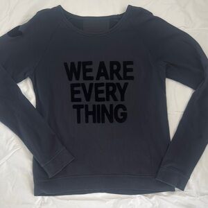 FreeCity Black Graphic Terry Sweatshirt